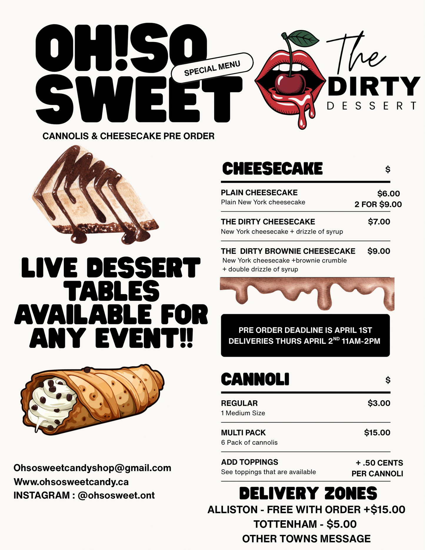 THE DIRTY CHEESECAKE - EASTER PRE ORDER ONLY