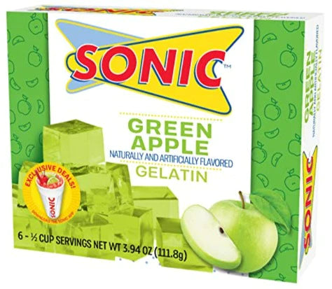 Sonic Gelatin Green Apple - 3.94oz