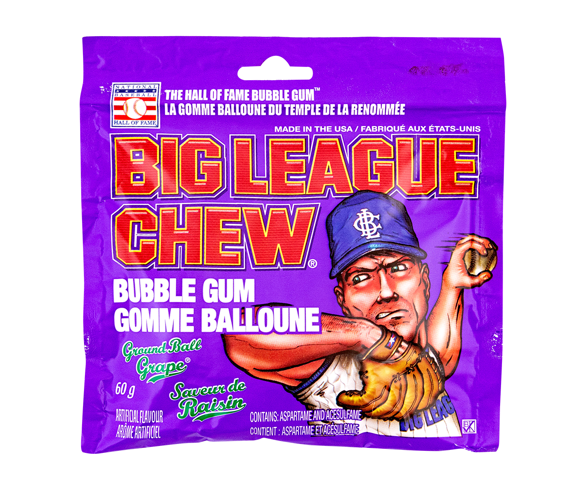 Big League Chew Bubble Gum Ground Ball Grape