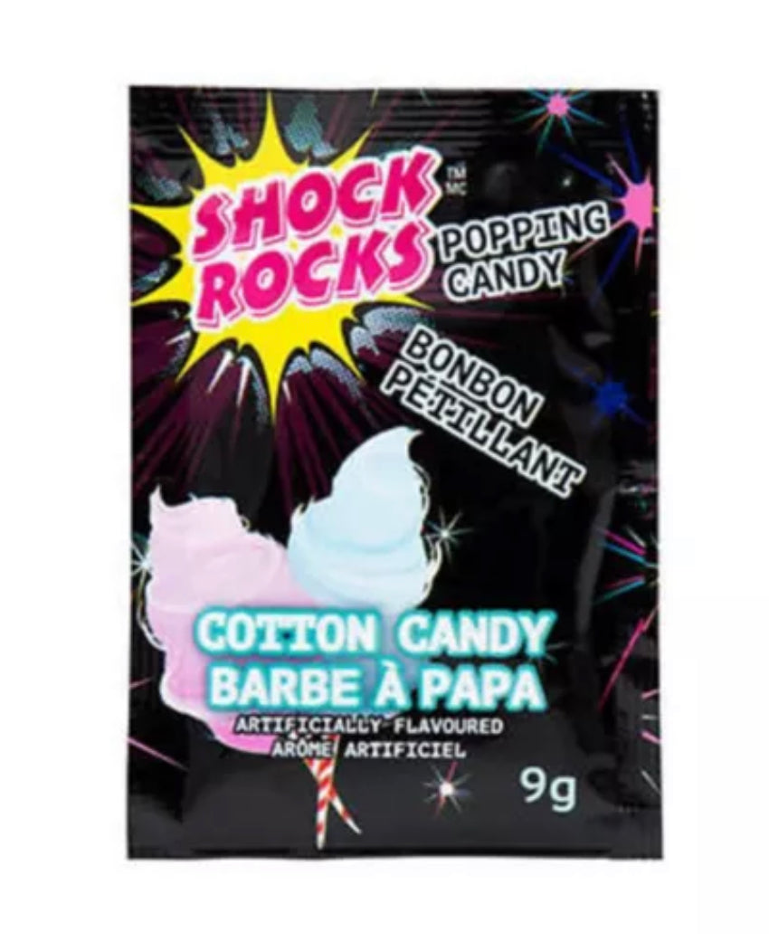 Shock Rocks Popping Cotton Candy, 9-g